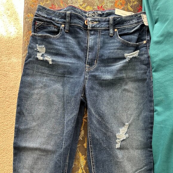 NWT | Maurices Edgely Distressed Flare Jeans - Picture 2 of 6